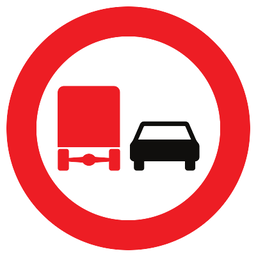 Überholverbot für Lastkraftwagen