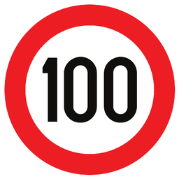 Höchstgeschwindigkeit 100 km/h