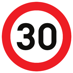Höchstgeschwindigkeit 30 km/h
