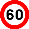 Höchstgeschwindigkeit 60 km/h