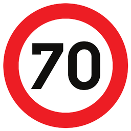 Höchstgeschwindigkeit 70 km/h
