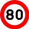 Höchstgeschwindigkeit 80 km/h