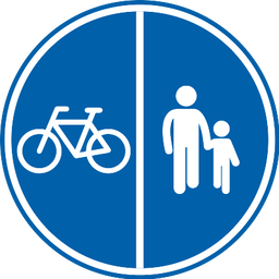 Getrennter Geh- und Radweg
