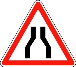 Verengte Fahrbahn
