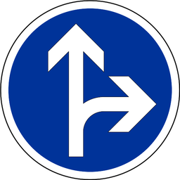 Geradeaus oder rechts