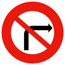 Rechtsabbiegen verboten
