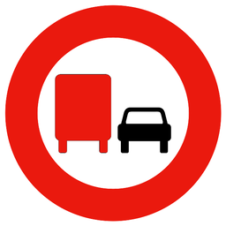 Überholverbot für Lastkraftwagen