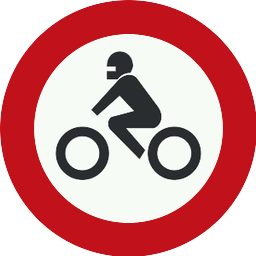 Accès interdit aux motos