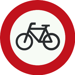 Accès interdit aux cycles et véhicules adaptés non motorisés