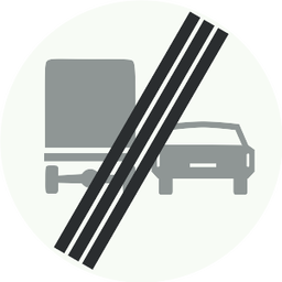 Fin d’interdiction de dépasser pour poids lourds