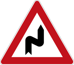 Doppelkurve, zuerst rechts