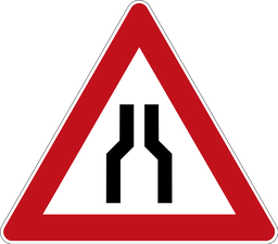 Verengte Fahrbahn