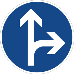 Geradeaus oder rechts