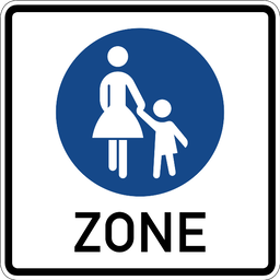 Beginn einer Fußgängerzone