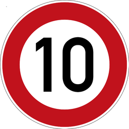 Höchstgeschwindigkeit 10 km/h