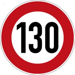 Höchstgeschwindigkeit 130 km/h