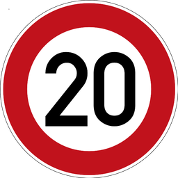 Höchstgeschwindigkeit 20 km/h