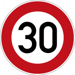 Höchstgeschwindigkeit 30 km/h