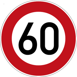 Höchstgeschwindigkeit 60 km/h