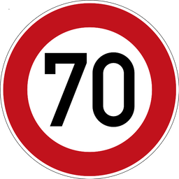 Höchstgeschwindigkeit 70 km/h