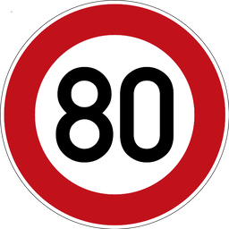 Höchstgeschwindigkeit 80 km/h