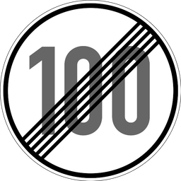 Ende der Höchstgeschwindigkeit 100 km/h