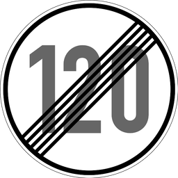 Ende der Höchstgeschwindigkeit 120 km/h