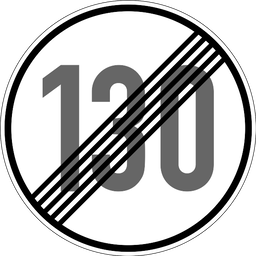 Ende der Höchstgeschwindigkeit 130 km/h