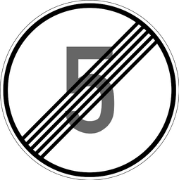 Ende der Höchstgeschwindigkeit 5 km/h