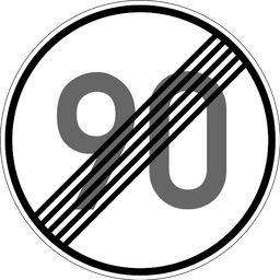 Ende der Höchstgeschwindigkeit 90 km/h