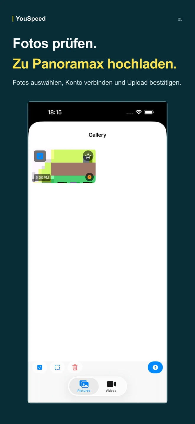 YouSpeed 1.4: Fotos prüfen und zu Panoramax hochladen
