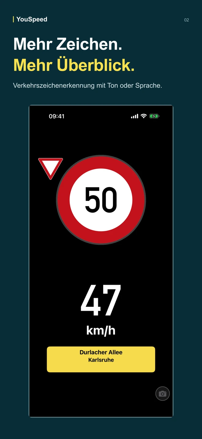 YouSpeed 1.3 auf dem iPhone: weitere Verkehrszeichen mit Ton oder Sprache
